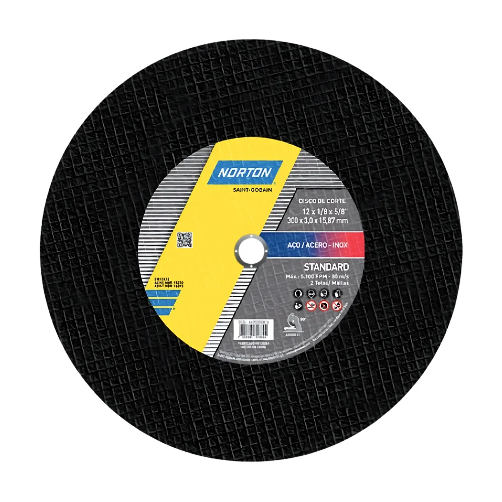 Disco de Corte para Metal 12X1/8X5/8" Norton STANDARD