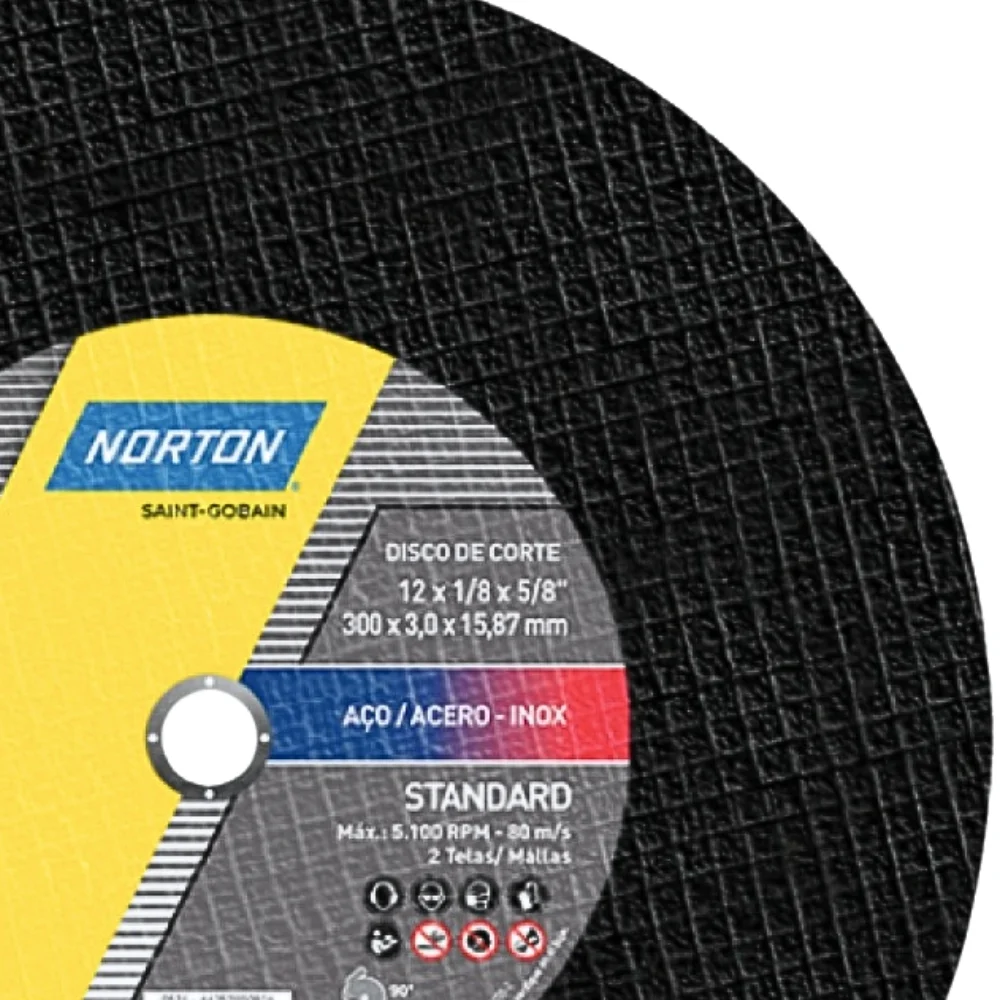 Disco de Corte para Metal 12X1/8X5/8" Norton STANDARD