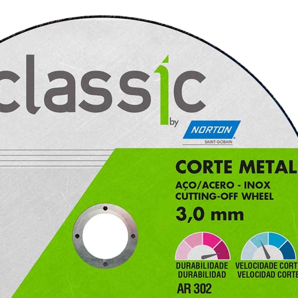 Disco de Corte Classic para Metal 7X1/8X7/8" Norton AR302