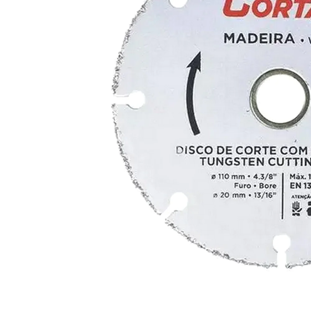 Disco de Corte de Tungstenio Para Madeira USO Em Serra Marmore 110X20MM Cortag 61346