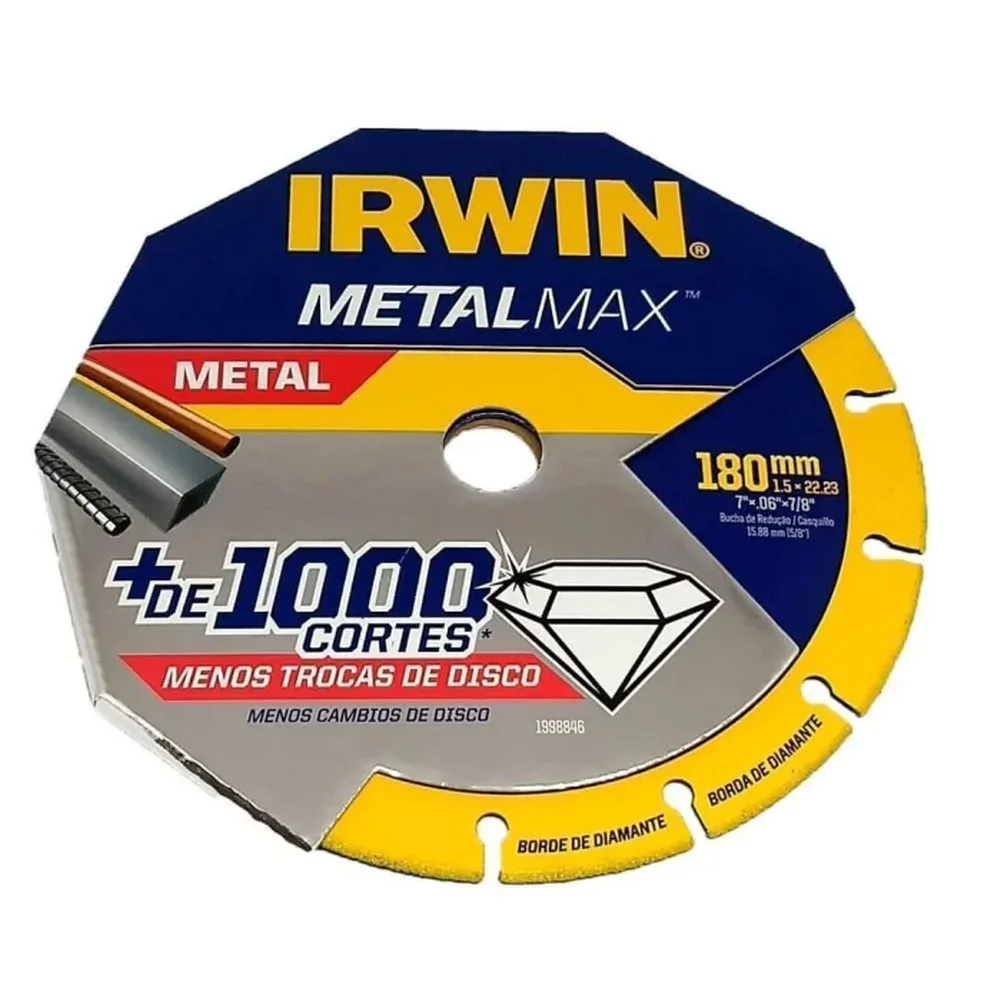 Disco de Corte Diamantado Metalmax Para Metais 7x7/8" Irwin 1998846