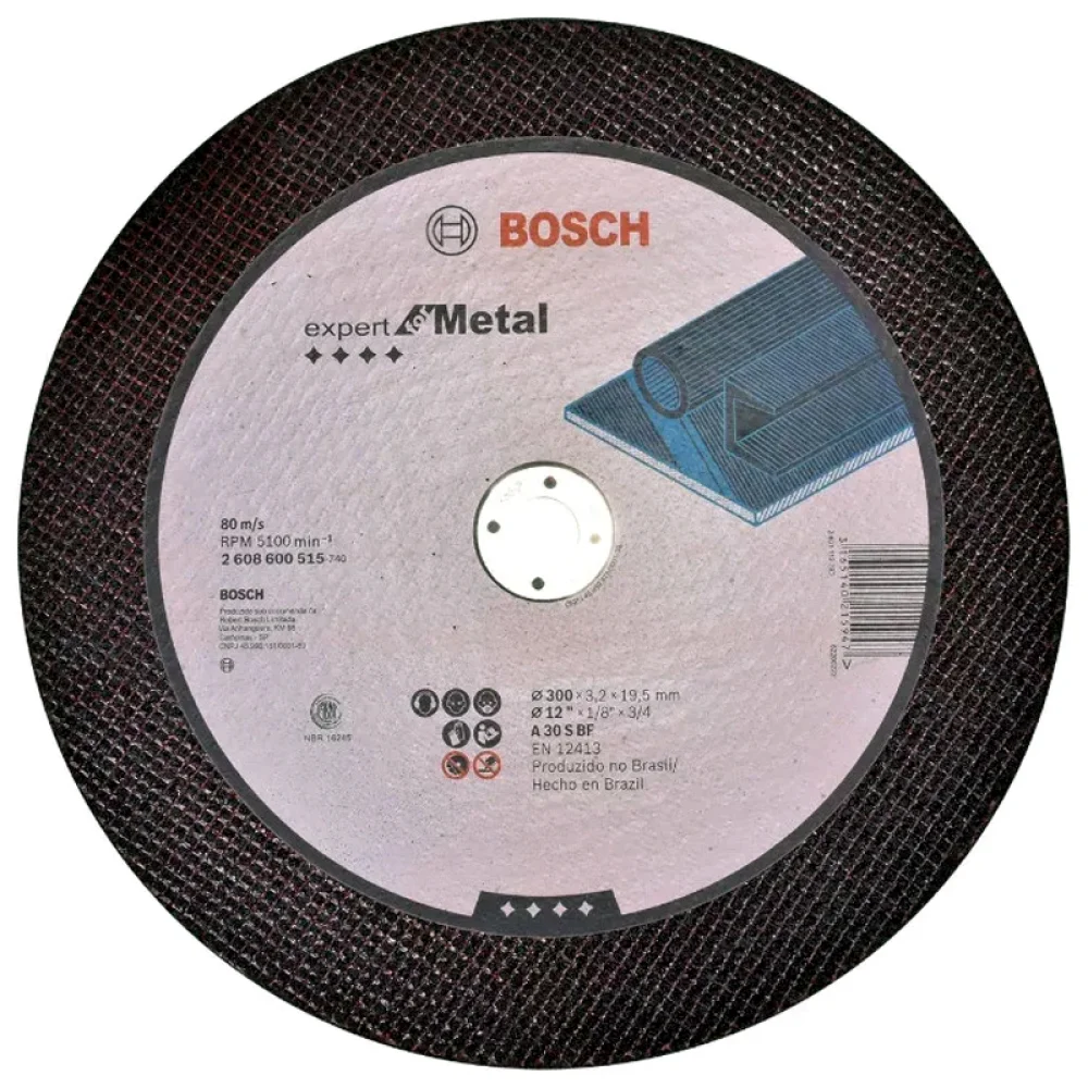 Disco de Corte Expert Para Metal 12x1/8x3/4" Bosch 2608600515