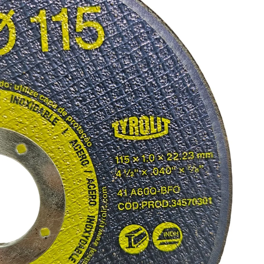 Disco de Corte para Inox 2em1 Cinza NEW Basic 4.1/2X0.04X7/8" Tyrolit A60Q-BF