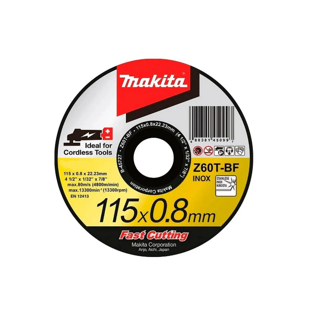 Disco de Corte para Inox 4.1/2X1/32X7/8" Makita E-10861-12