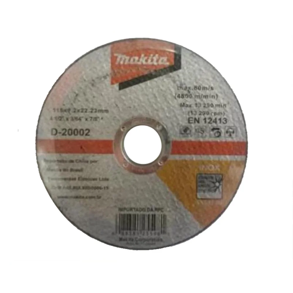 Disco de Corte para Inox 4.1/2X3/64X7/8" Makita D-20002