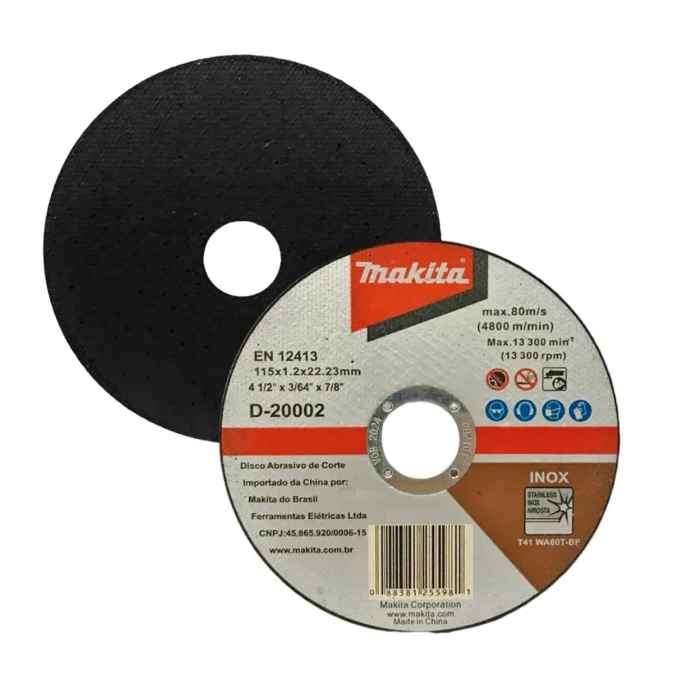 Disco de Corte para Inox 4.1/2X3/64X7/8" Makita D-20002