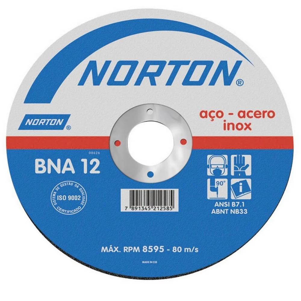 Disco de Corte para Inox 7X1/16X7/8" Norton BNA12