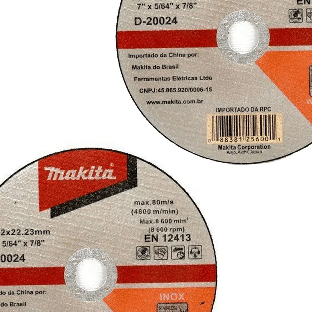 Disco de Corte para Inox 7X5/64X7/8" Makita D-20024-10