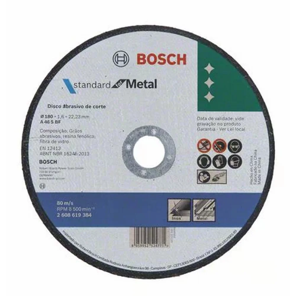 Disco de Corte Standard Para Inox e Aco Carbono 7x1/16x7/8" Bosch 2608619384