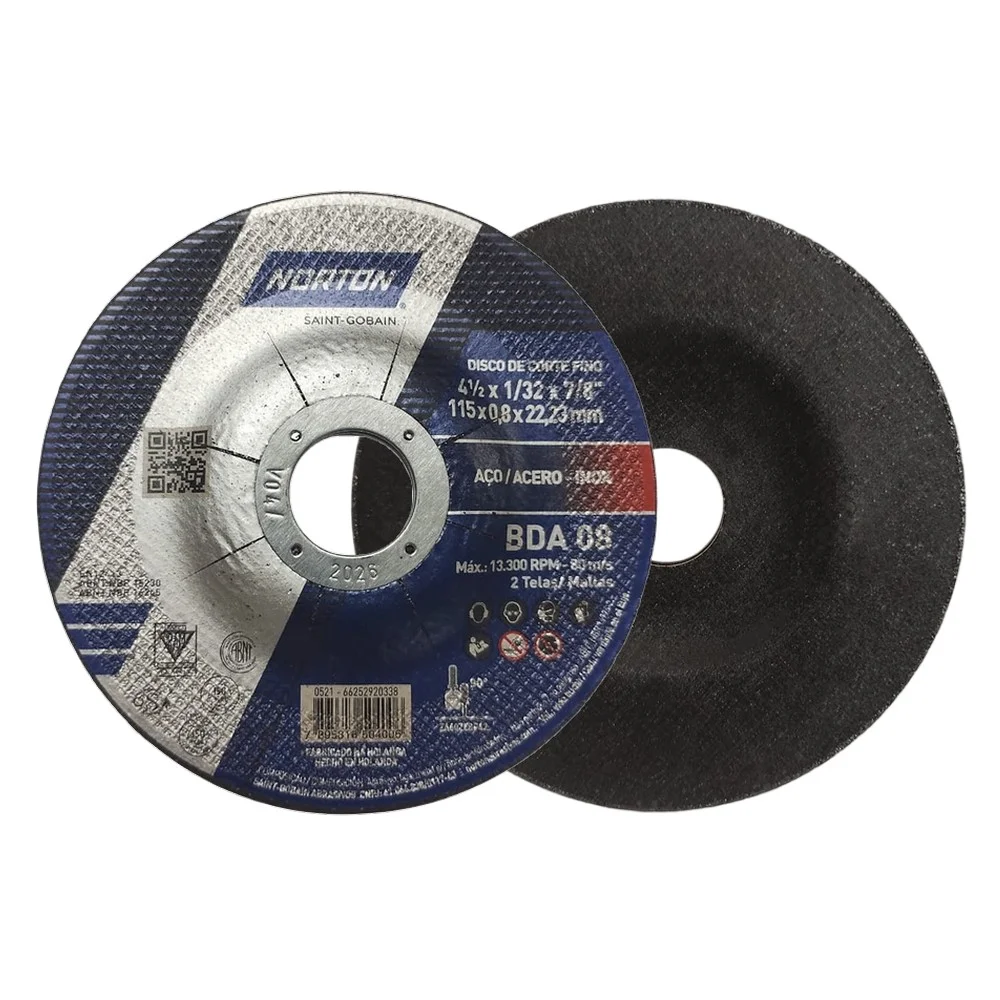 Disco de Corte para Inox Ultra Fino 4.1/2X1/32X7/8" Norton BDA08