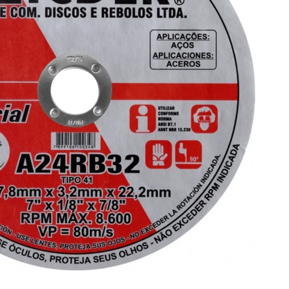 Disco de Corte para Metal 18X3/16X1" Icder A24RB32