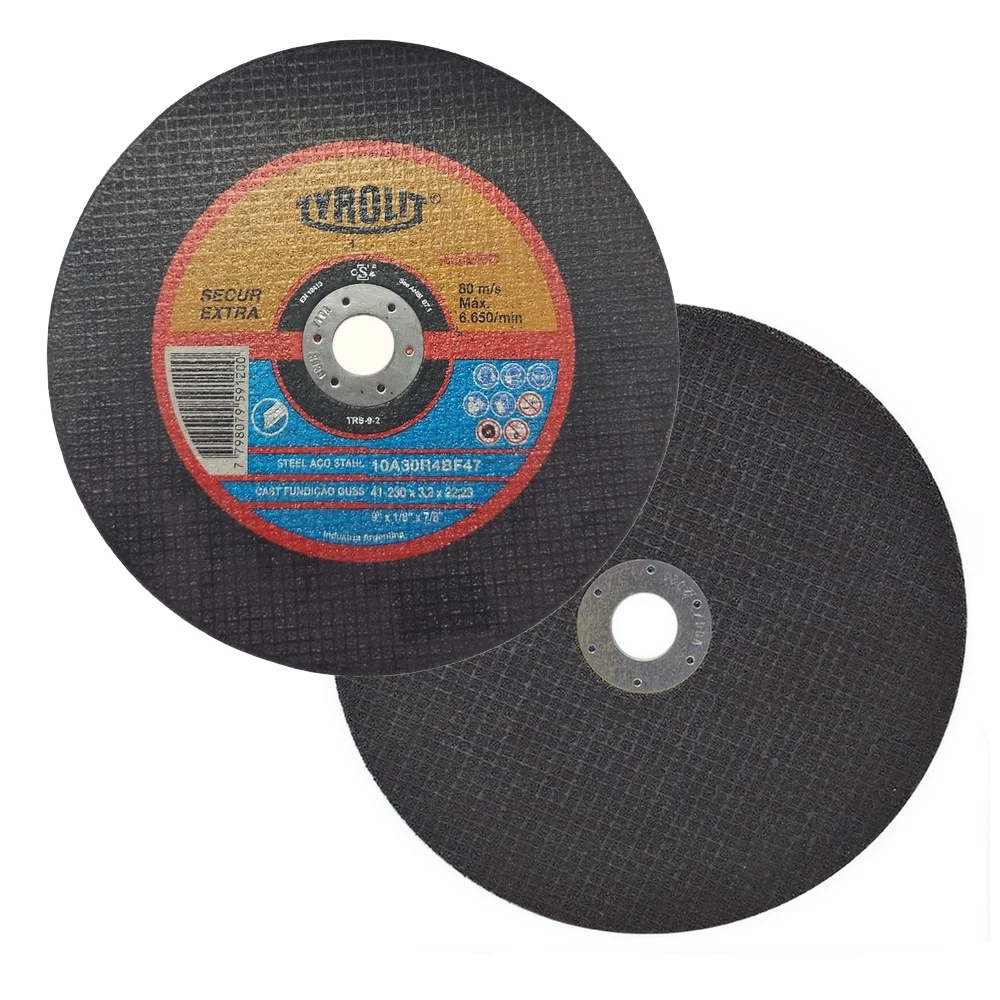 Disco de Corte Premium 2 Em 1 Para Inox e ACO Carbono 9X1/8X7/8" Tyrolit 10A30R4B47