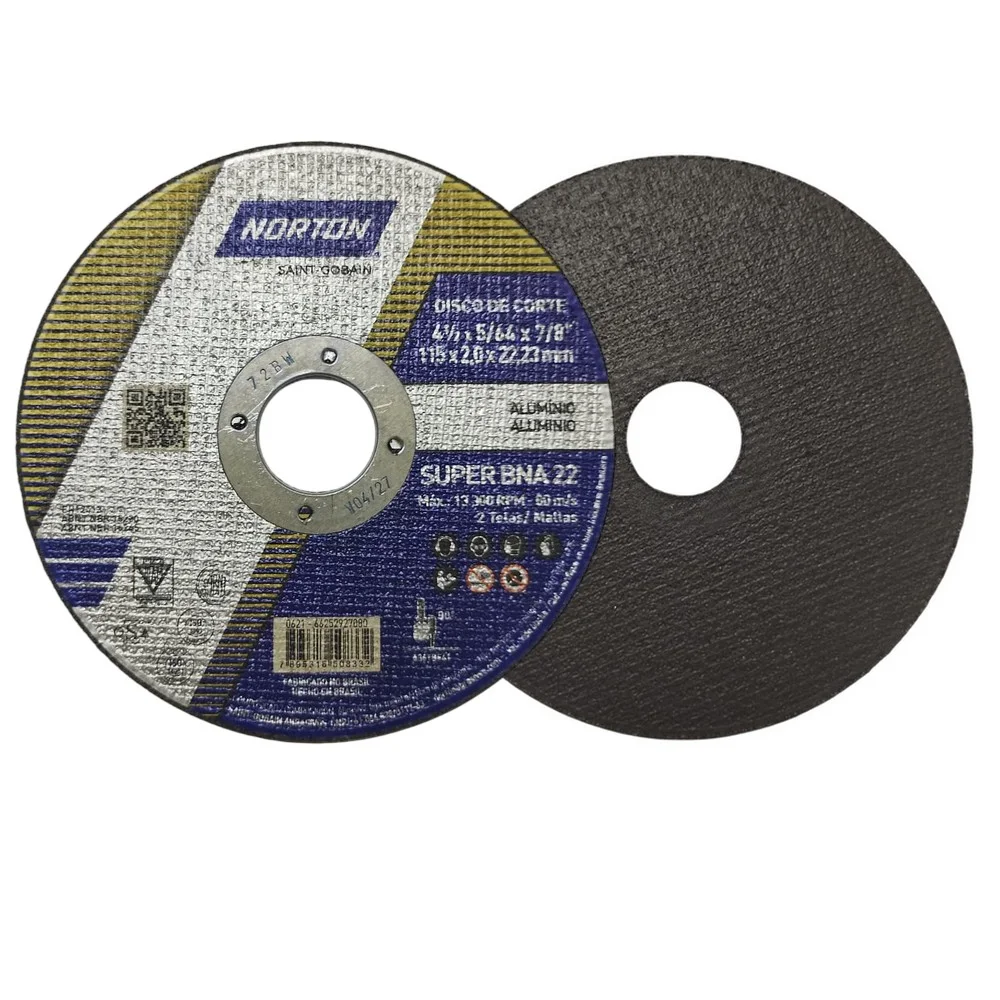 Disco de Corte Super para Aluminio 4.1/2X5/64X7/8" Norton BNA22