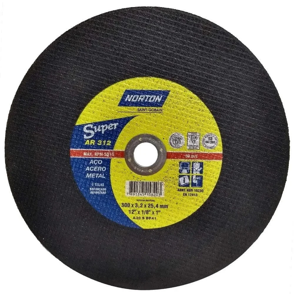 Disco de Corte Super para Metal 12X1/8X1" Norton AR312