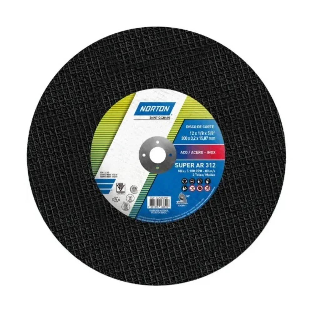 Disco de Corte Super para Metal 12X1/8X5/8" Norton AR312