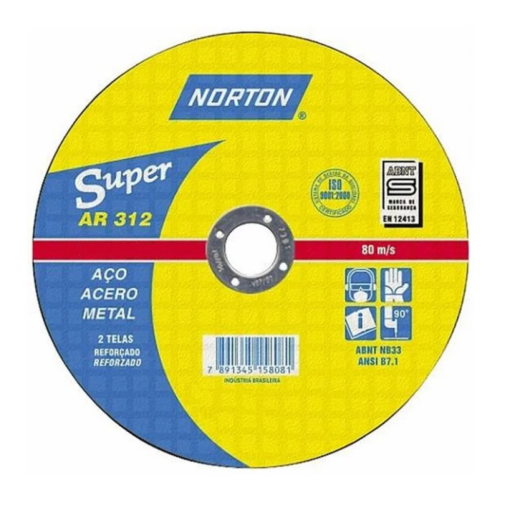 Disco de Corte Super para Metal 7X1/8X7/8" Norton AR312