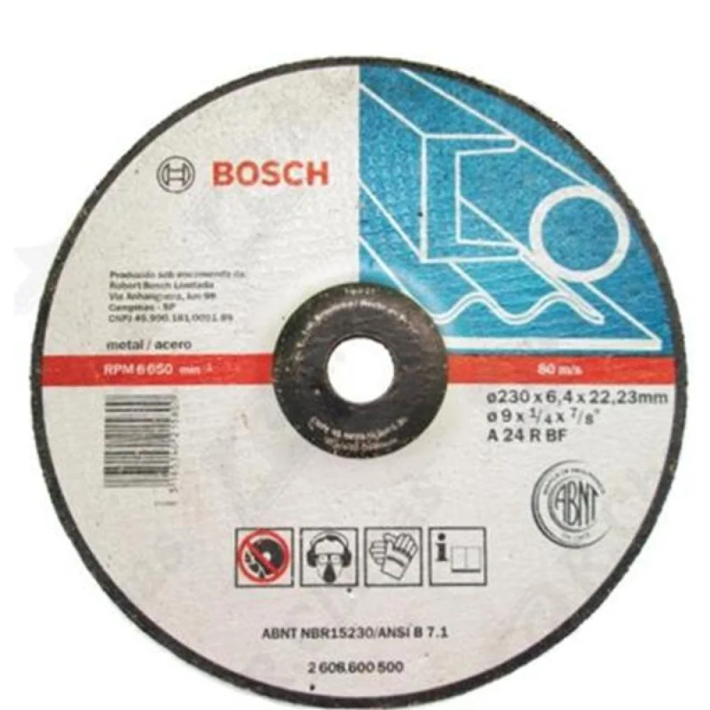 Disco de Desbaste Expert Para Metal 9X1/4X7/8" Bosch 2608600500