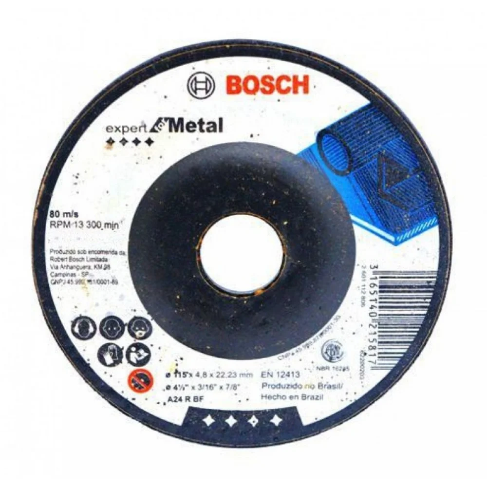 Disco de Desbaste Expert Para Metal 4.1/2X3/16X7/8" Bosch 2608600501