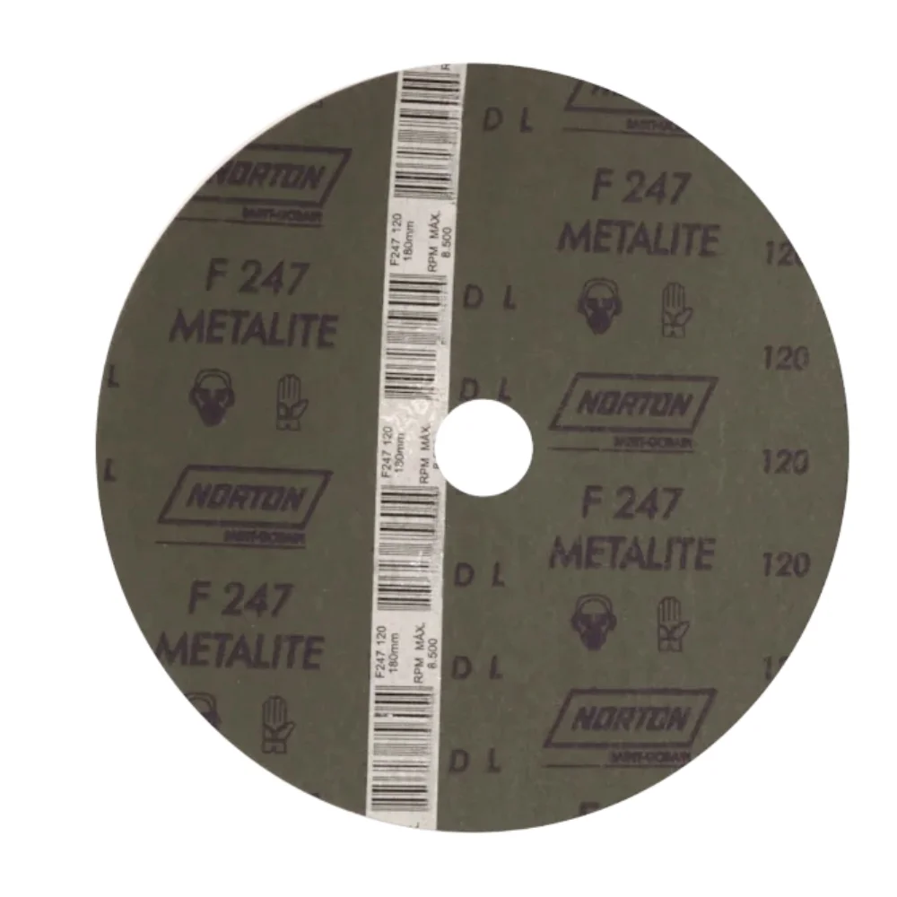 Disco de Lixa Ferro Oxido Aluminio G120-7X7/8" Norton F247