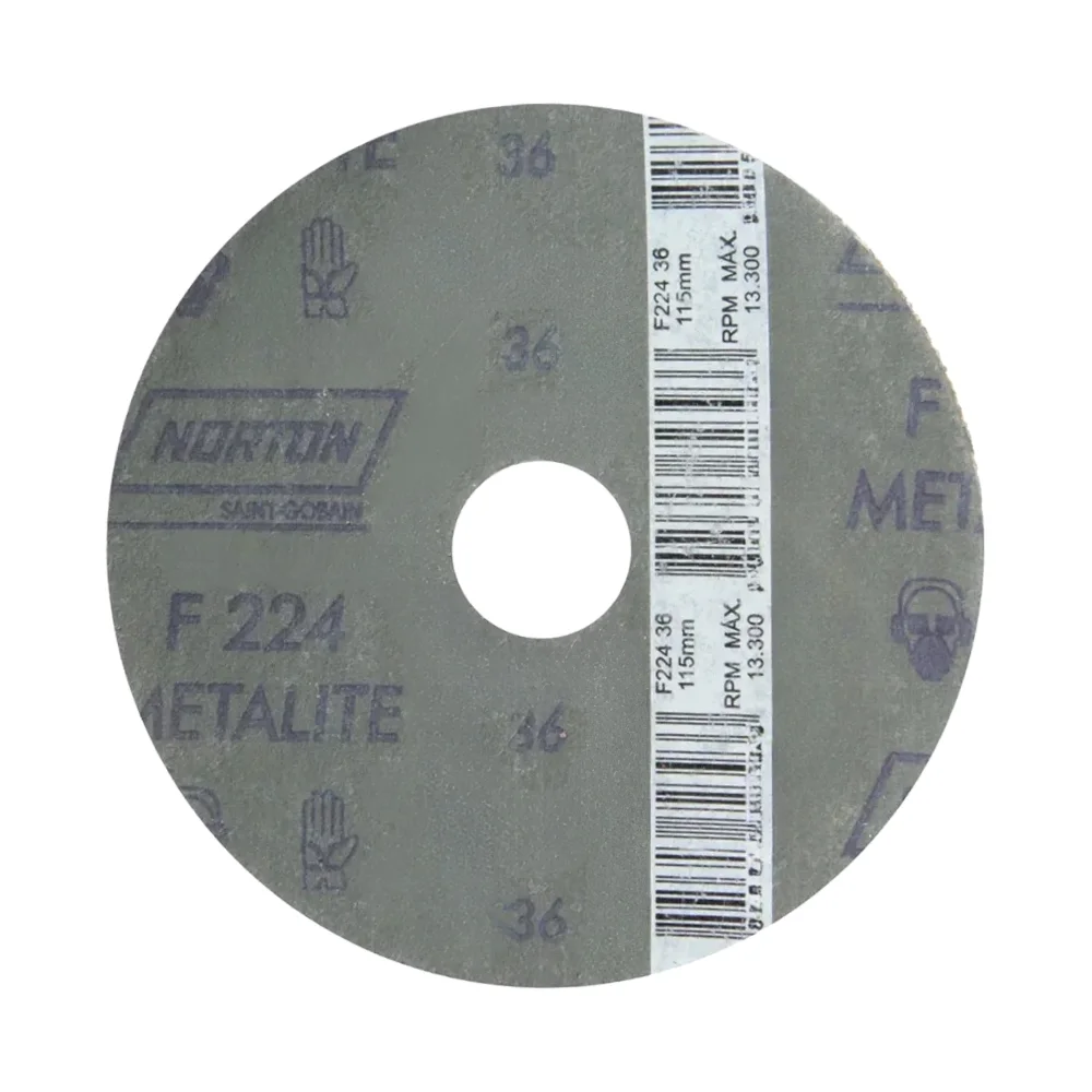 Disco de Lixa Ferro Oxido de Aluminio G36-4.1/2X7/8" Norton F224
