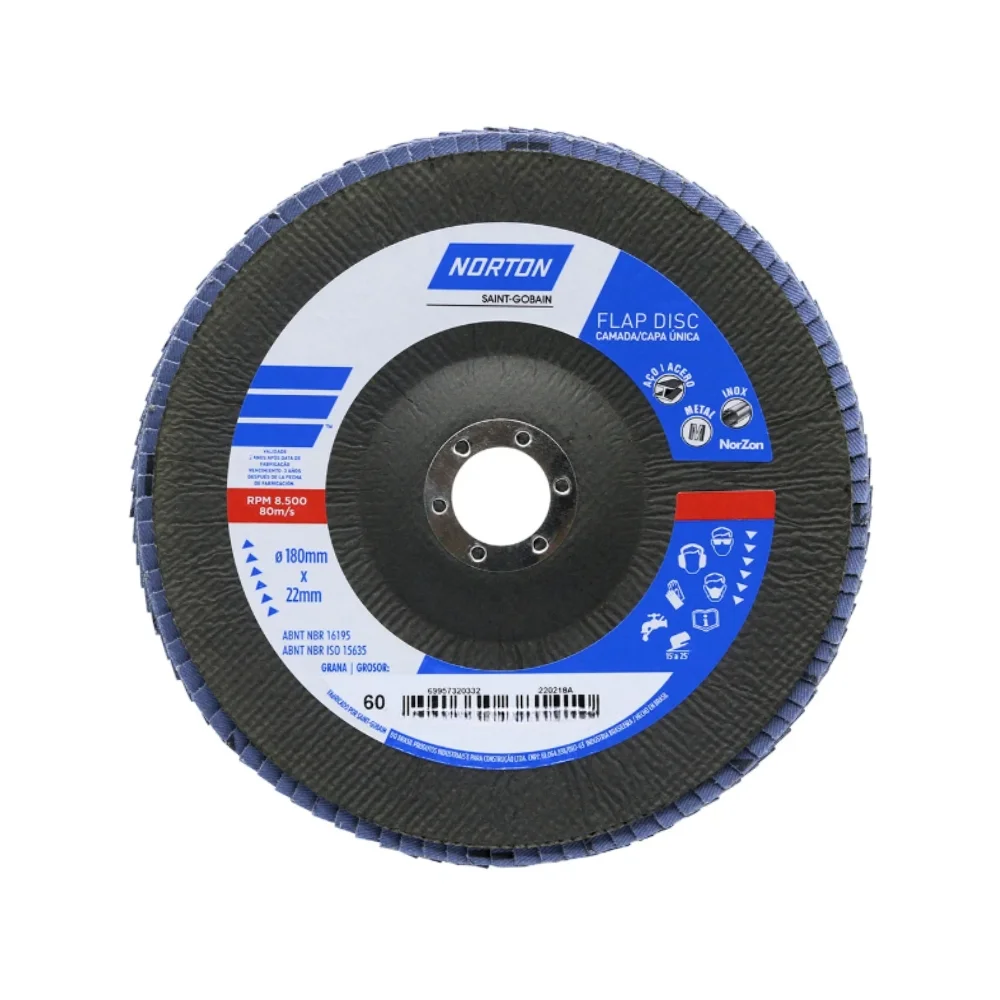 Disco de Lixa Flap Disc Curvo G60-7X7/8" Norton ORIGINAL