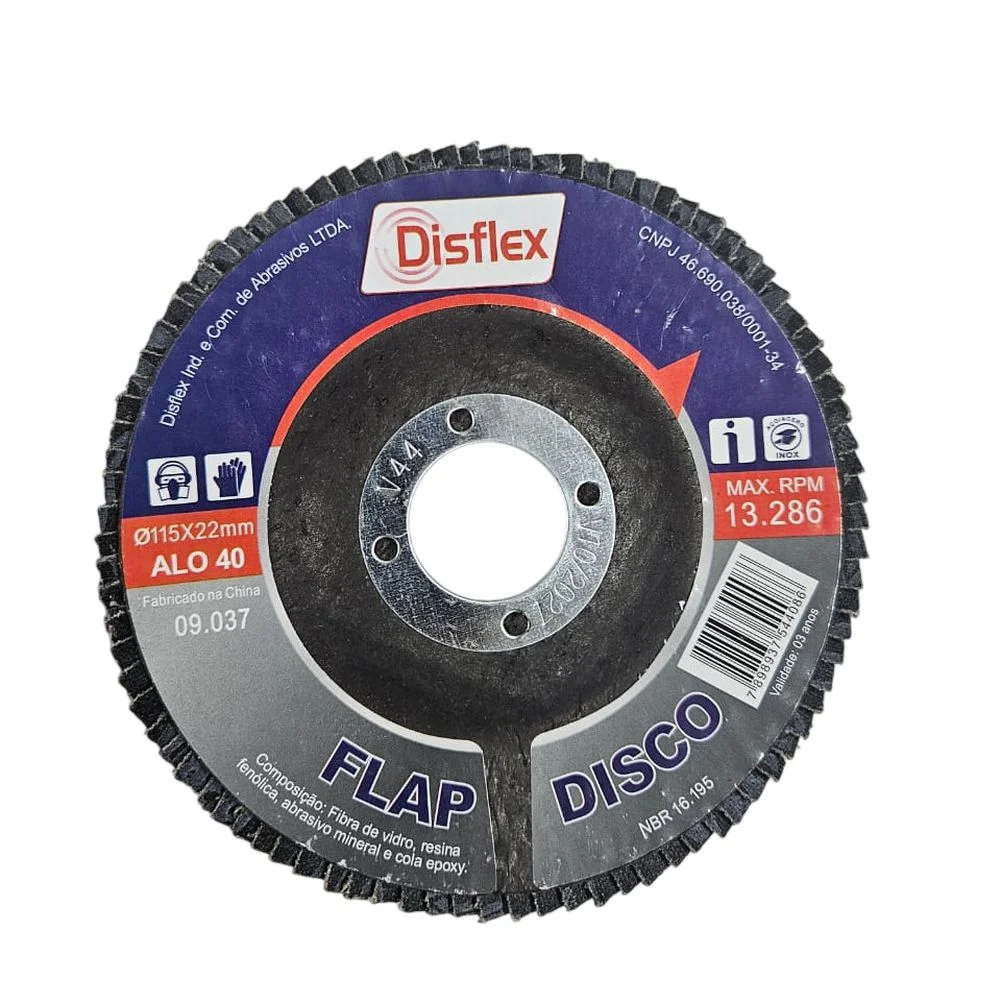 Disco de Lixa Flap Disc Curvo Performance G40-4.1/2X7/8" Disflex 09037