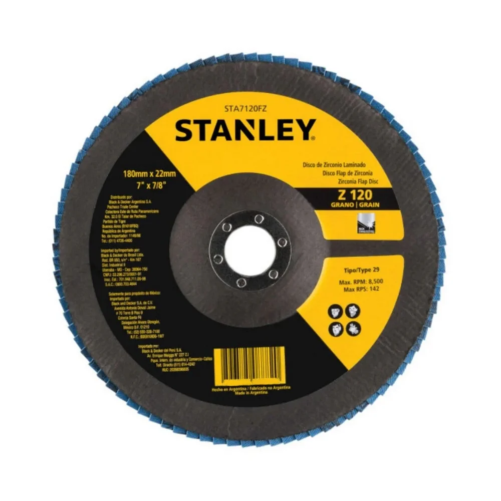 Disco de Lixa Flap Disc G120-7X7/8" Stanley STA7120FZ-BR