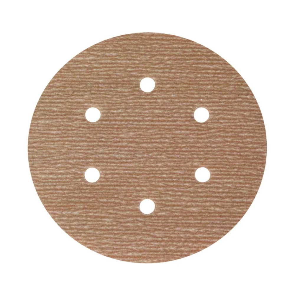 Disco de Lixa Velcro Ferro Seco Com Furo GRAO 600-6" Norton A275