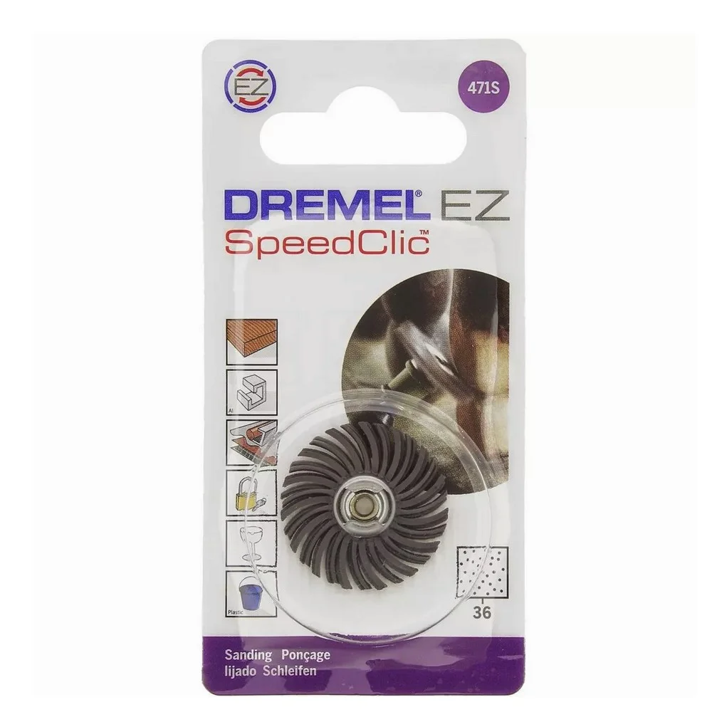 Disco de Nylon Grao 36 Para Micro Retifica 3/8" Dremel EZ-471