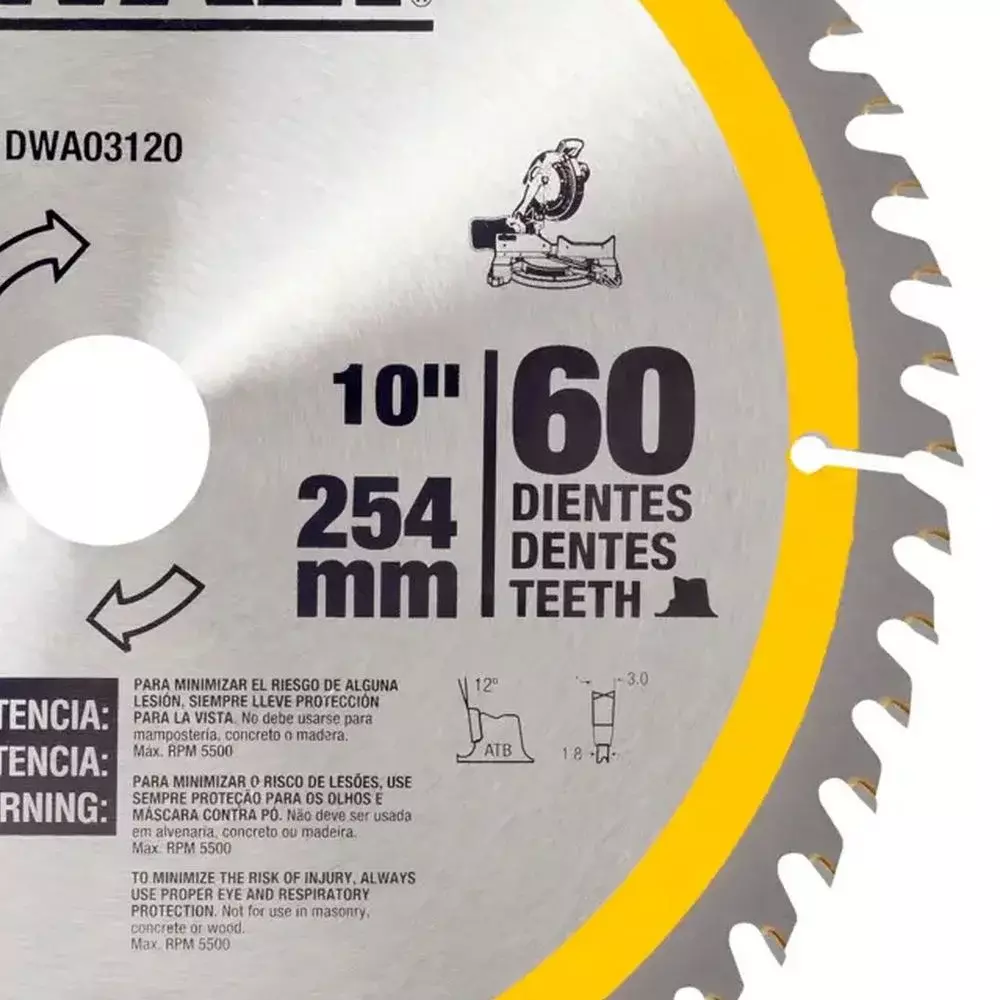 Disco de Serra Circular Widia 250X25X60D Dewalt DWA03120