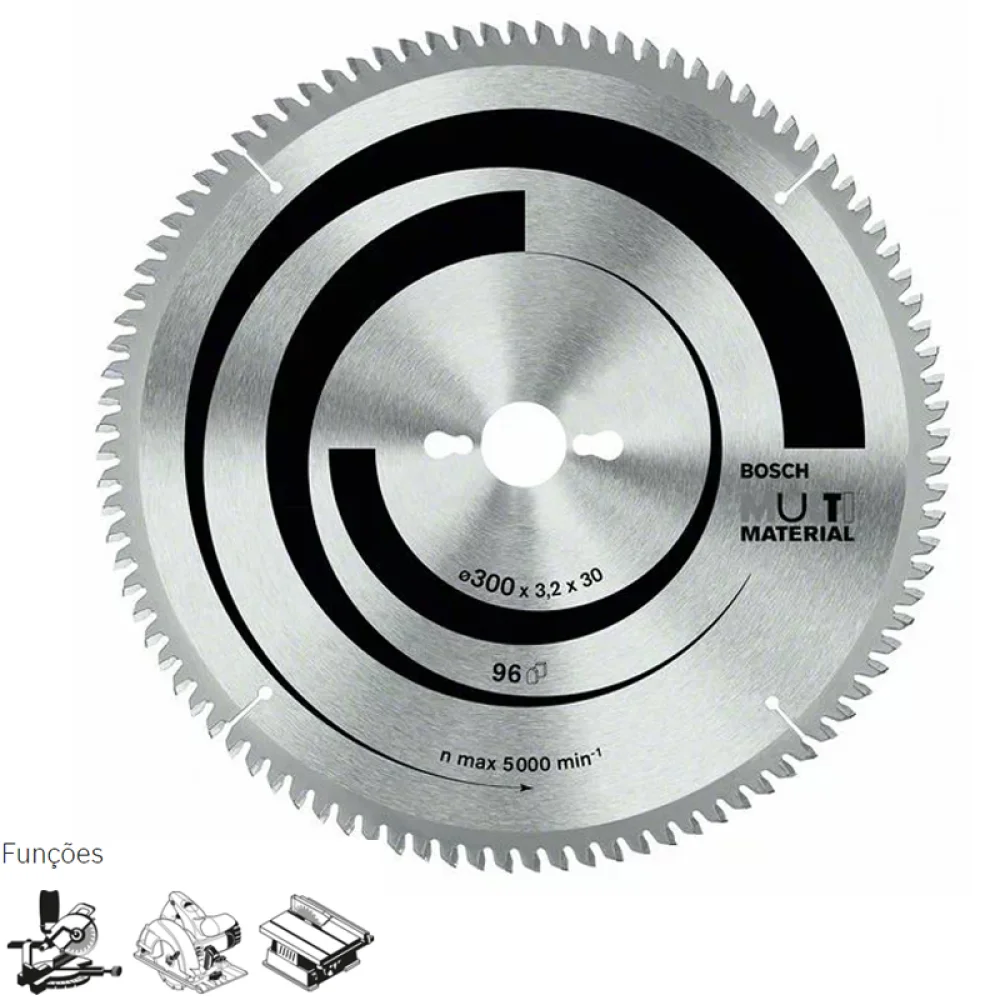 Disco de Serra Circular Widia Multimaterial para Aluminio Madeira e Plastico 300X30X100D Bosch 2608642209