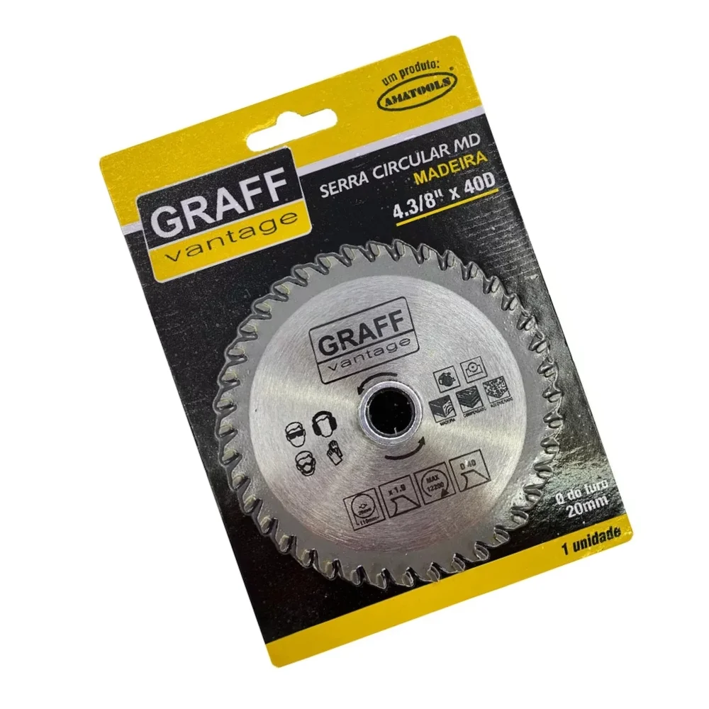 Disco de Serra Circular Widia 4.3/8X20X40D Graff 5790002