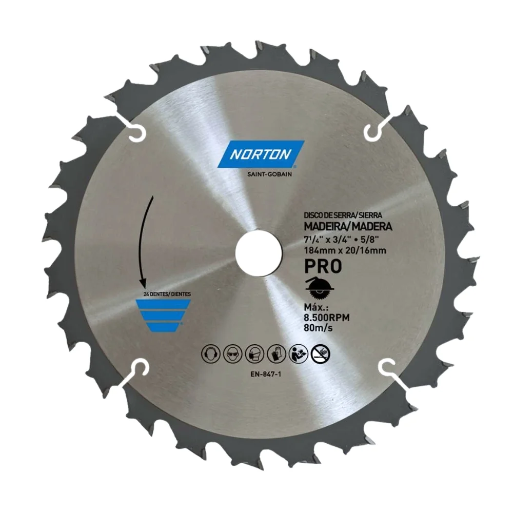 Disco de Serra Circular Widia 7.1/4X20X24D Norton 70184632472