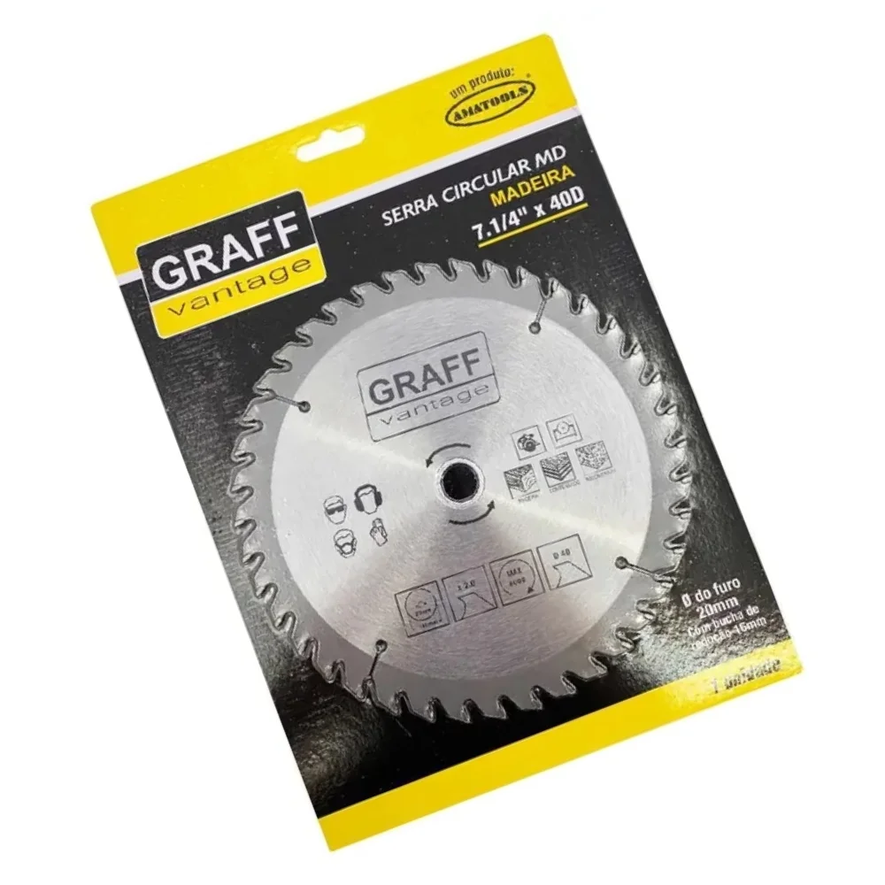Disco de Serra Circular Widia 7.1/4X20X40D Graff 5790004