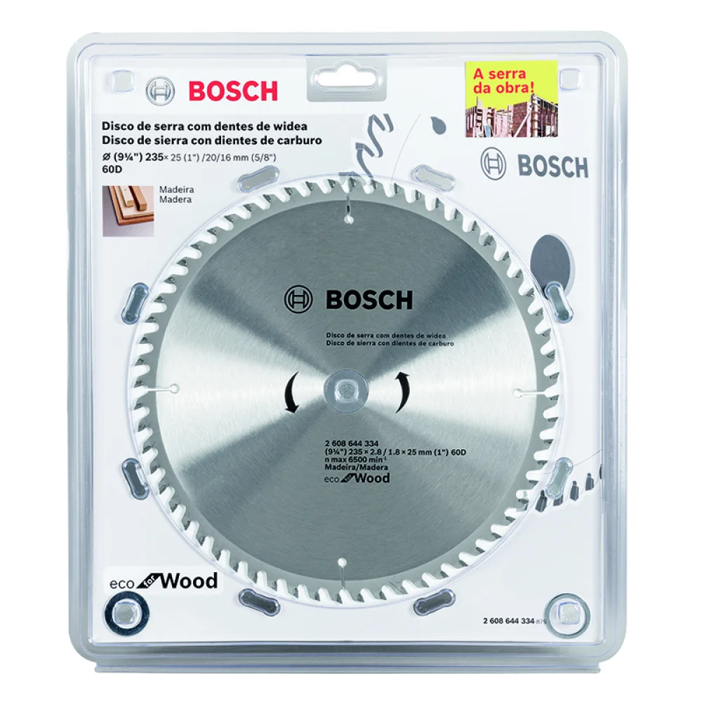 Disco de Serra Circular Widia 9.1/4X25X40D Bosch 2608644333