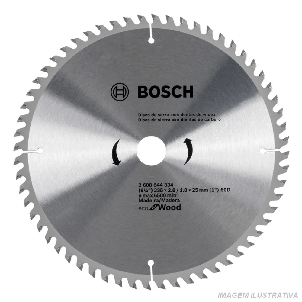 Disco de Serra Circular Widia 9.1/4X25X60D Bosch 2608644334