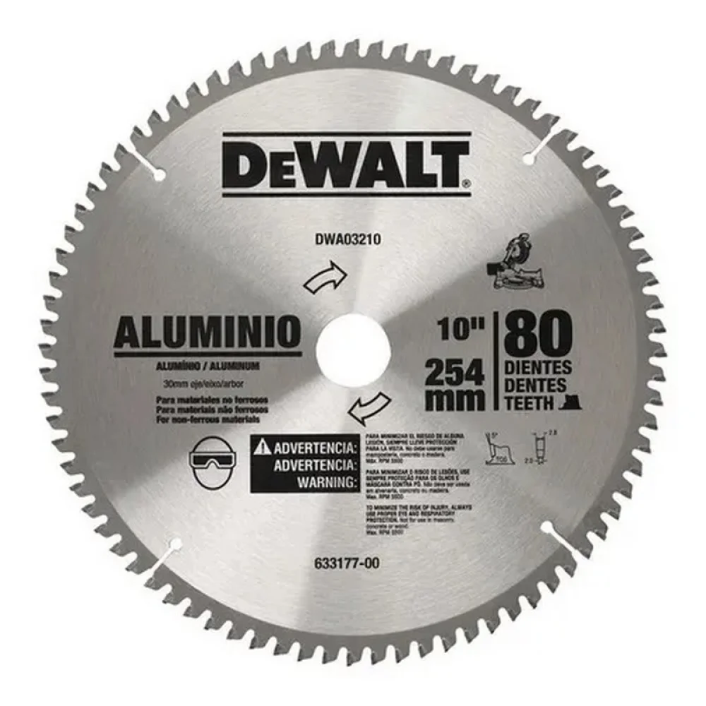 Disco de Serra Circular Widia Para Aluminio 250X30X80D Dewalt DW03210
