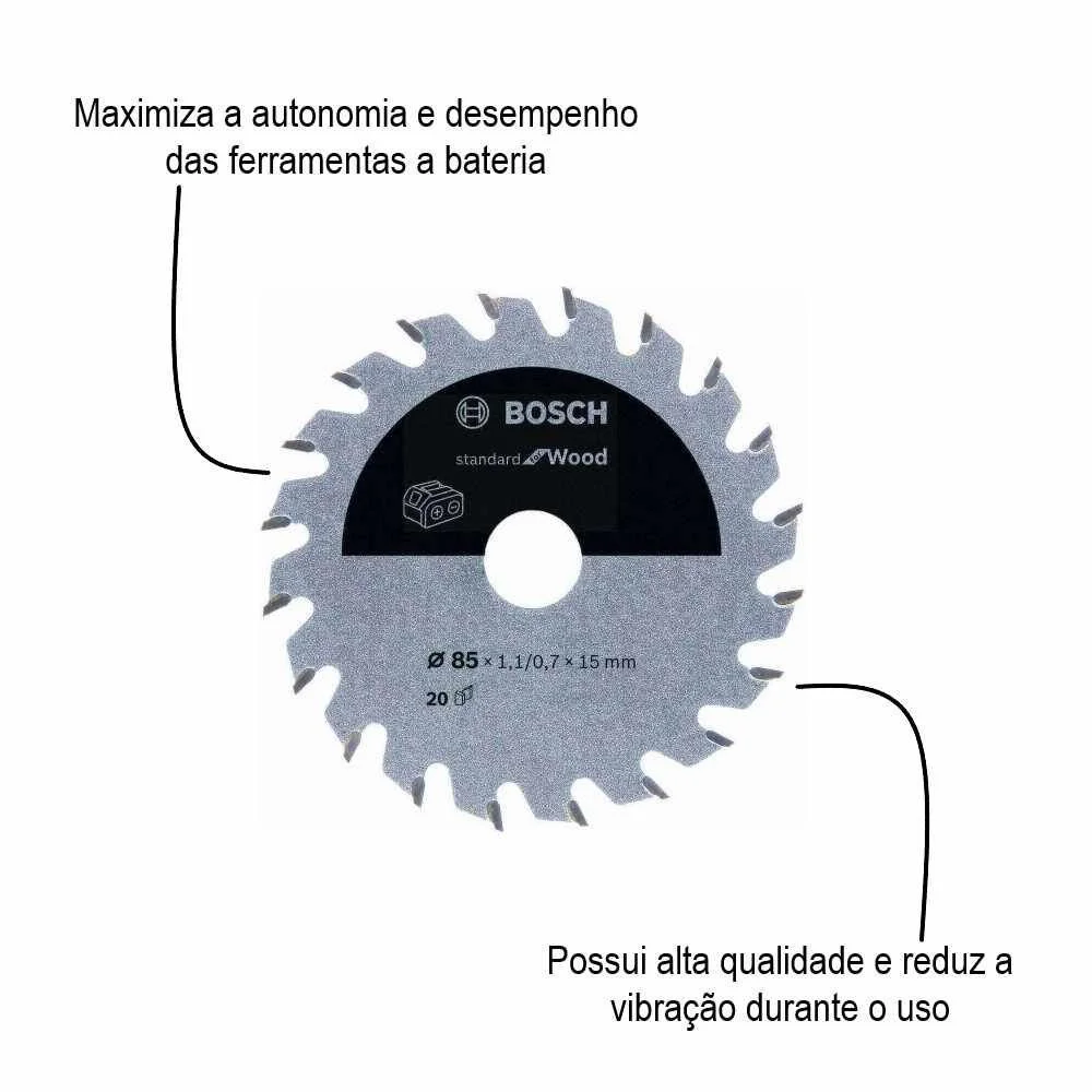 Disco de Serra Circular Widia Optline 3.3/8X15X20D Bosch 2608837666