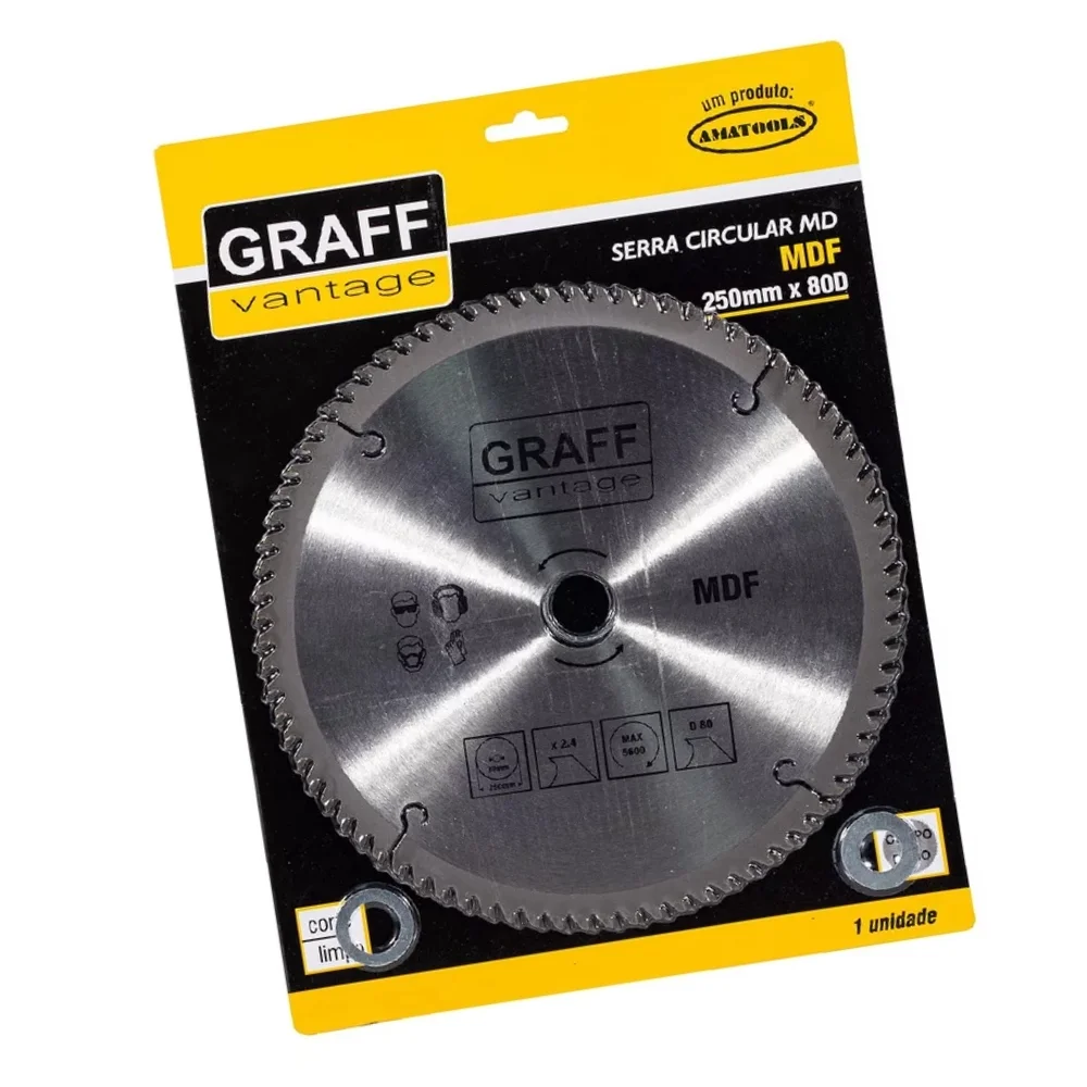 Disco de Serra Circular Widia Para MDF 250X30X80D Graff 5810001