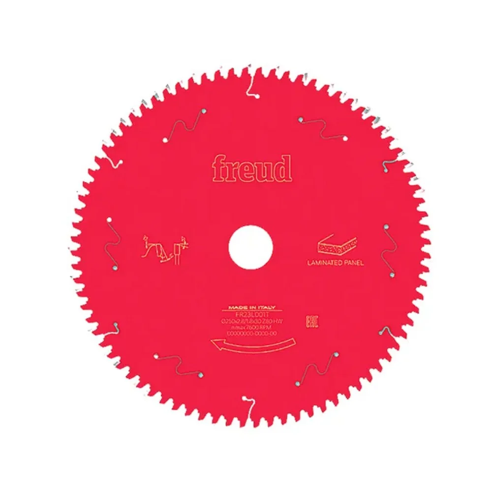 Disco de Serra Circular Widia Vermelho para MDF e MDP 250X30X80D Freud FR23L001T