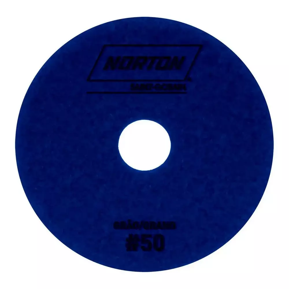 Disco Diamantado Flexivel Brilho Dagua Azul para Polimento de Granito Marmore e Outros G50-100MM Norton 70184607716