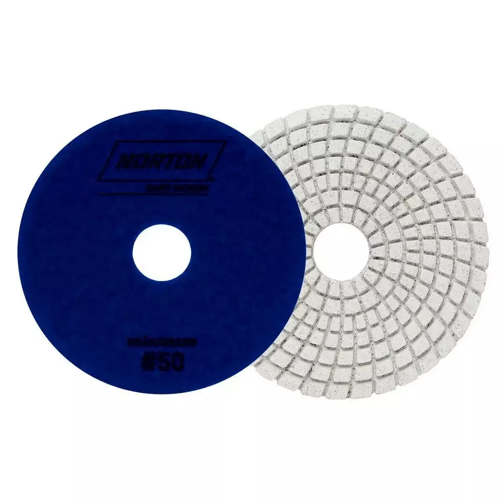 Disco Diamantado Flexivel Brilho Dagua Azul para Polimento de Granito Marmore e Outros G50-100MM Norton 70184607716