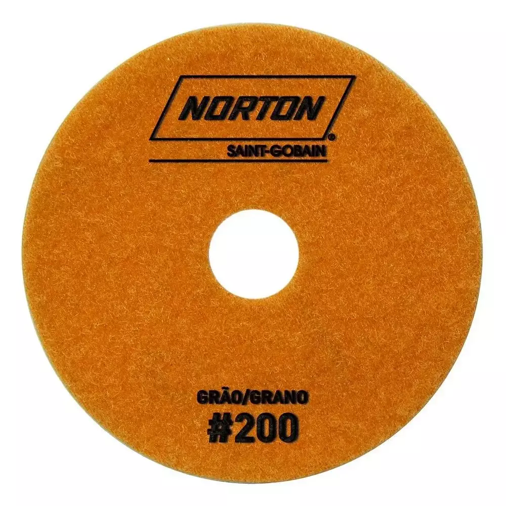 Disco Diamantado Flexivel Brilho Dagua Laranja para Polimento de Granito Marmore e Outros G200-100MM Norton 70184607721