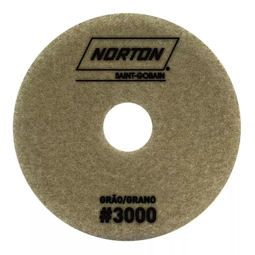 Disco Diamantado Flexivel Brilho Dagua Marrom para Polimento de Granito Marmore e Outros G3000-100MM Norton 70184607725