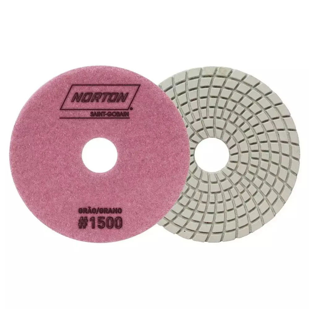 Disco Diamantado Flexivel Brilho Dagua Roxo para Polimento de Granito Marmore e Outros G1500-100MM Norton 70184607724