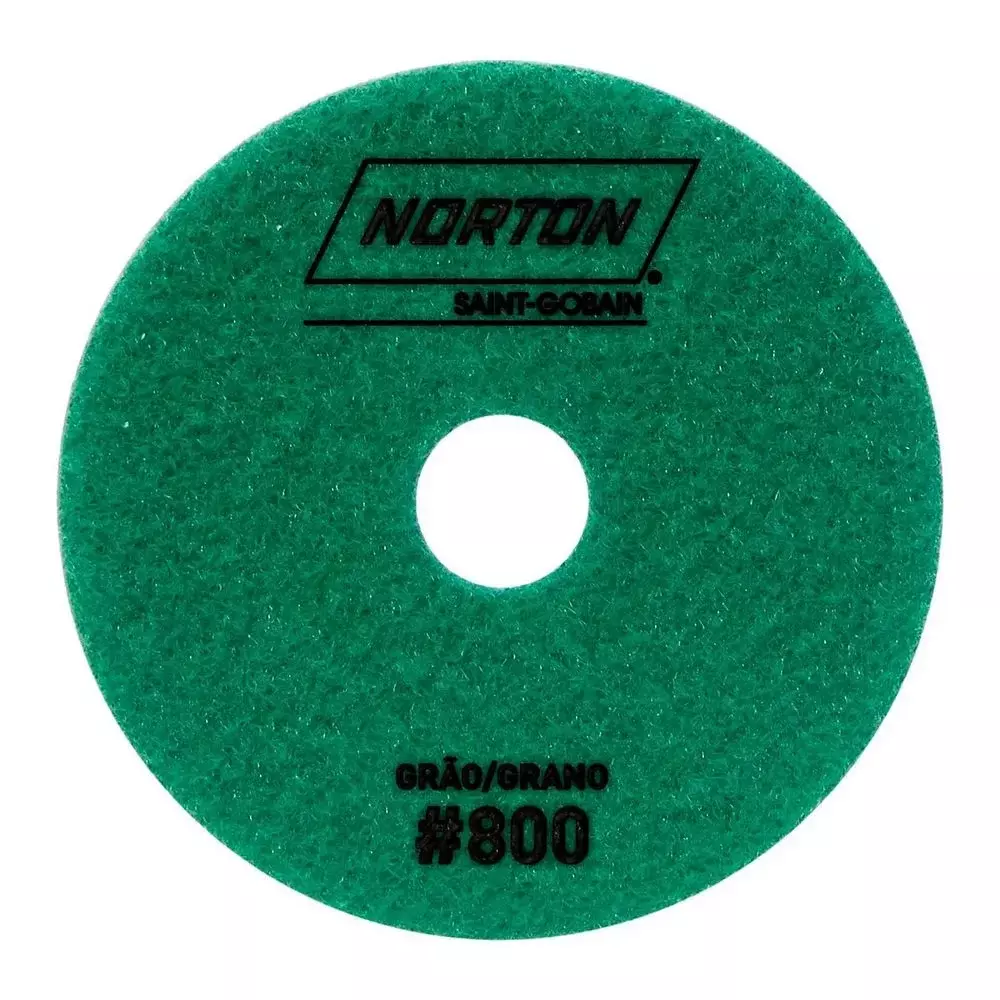 Disco Diamantado Flexivel Brilho Dagua Verde para Polimento de Granito Marmore e Outros G800-100MM Norton 70184607723