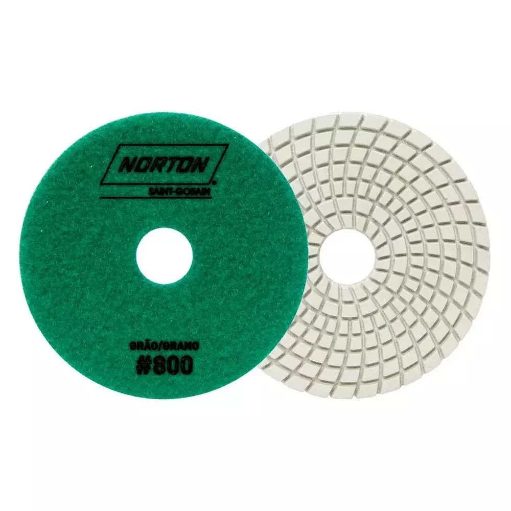 Disco Diamantado Flexivel Brilho Dagua Verde para Polimento de Granito Marmore e Outros G800-100MM Norton 70184607723