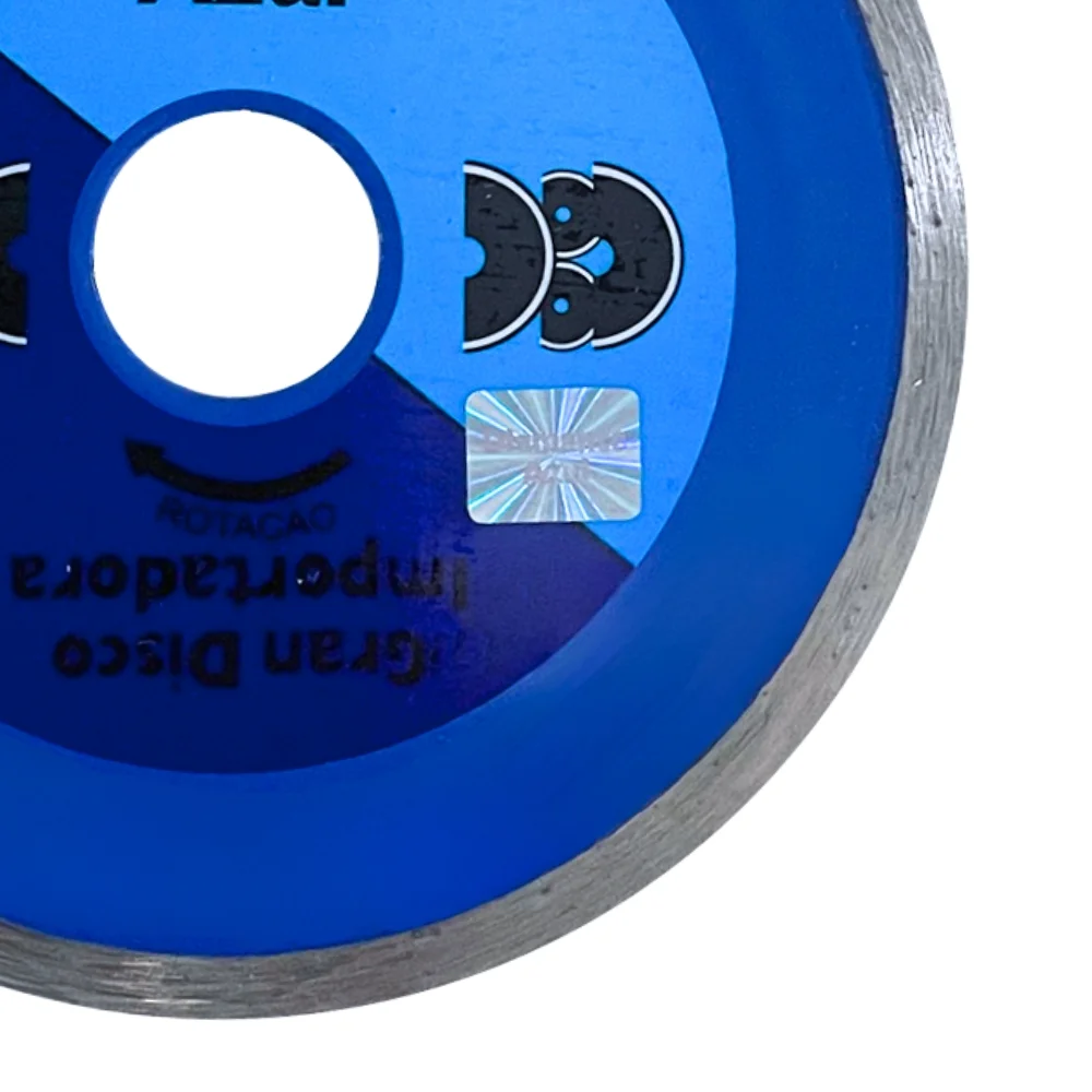 Disco Diamantado Liso Economico Para Pisos Granito e Marmore Corte a Seco e Umido 4"-105MM Diamante Azul