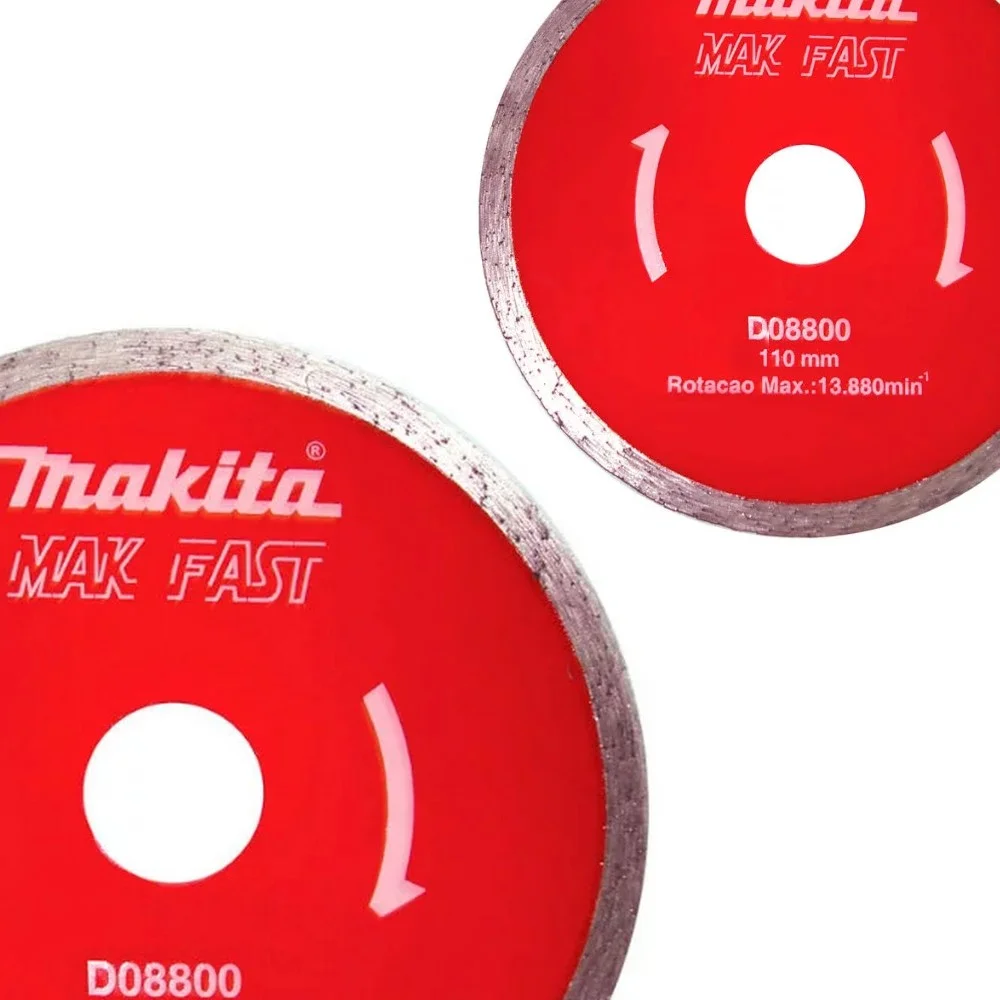 Disco Diamantado Liso Mak Fast Para Marmore Granito e Ceramica Corte Umido 4.3/8"-110MM Makita D-08800