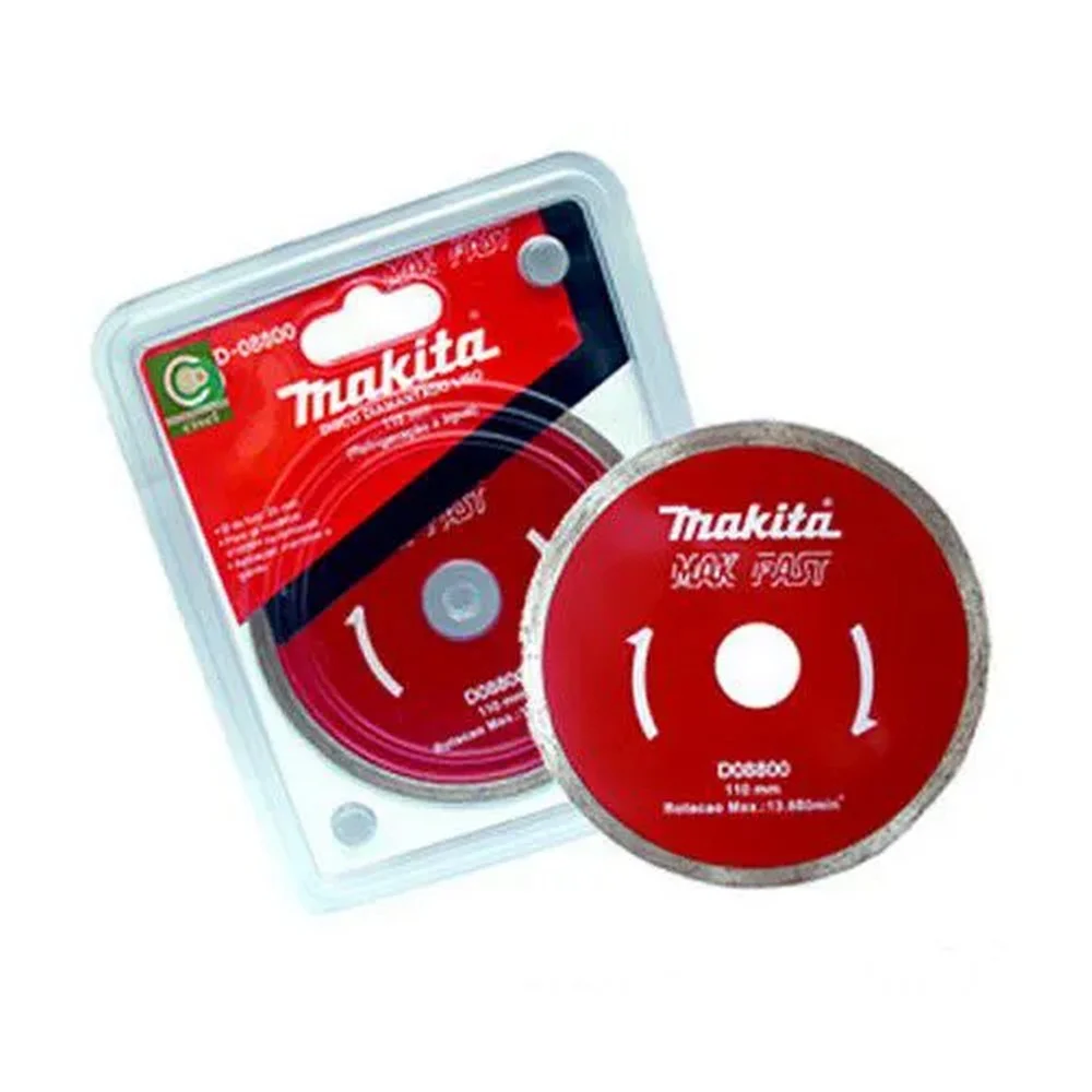 Disco Diamantado Liso Mak Fast Para Marmore Granito e Ceramica Corte Umido 4.3/8"-110MM Makita D-08800